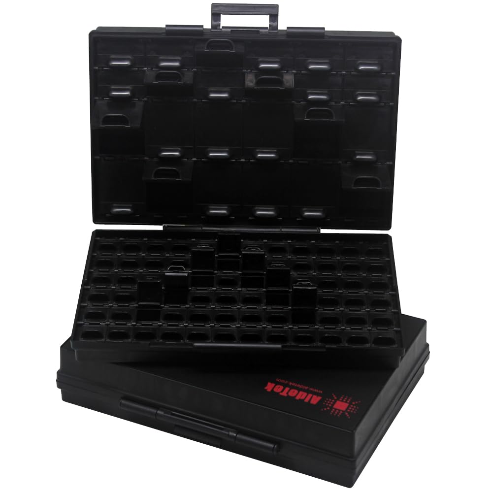 AideTek Anti-static Parts Container Compartment SMD Organizer Box Electrostatic Discharge Box