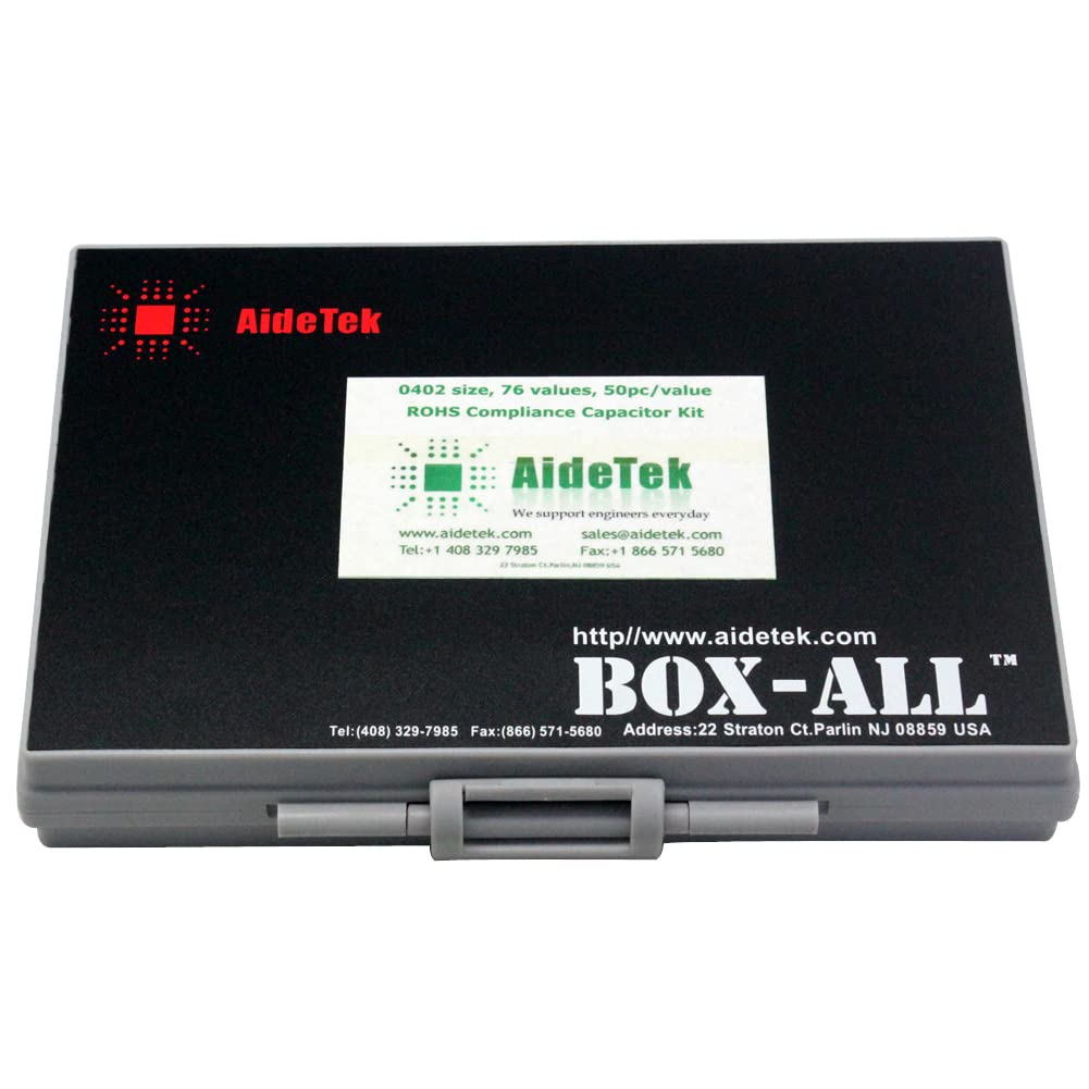 AideTek SMT SMD Sample Chip Assorted Capacitor Kit distributed in Box-All