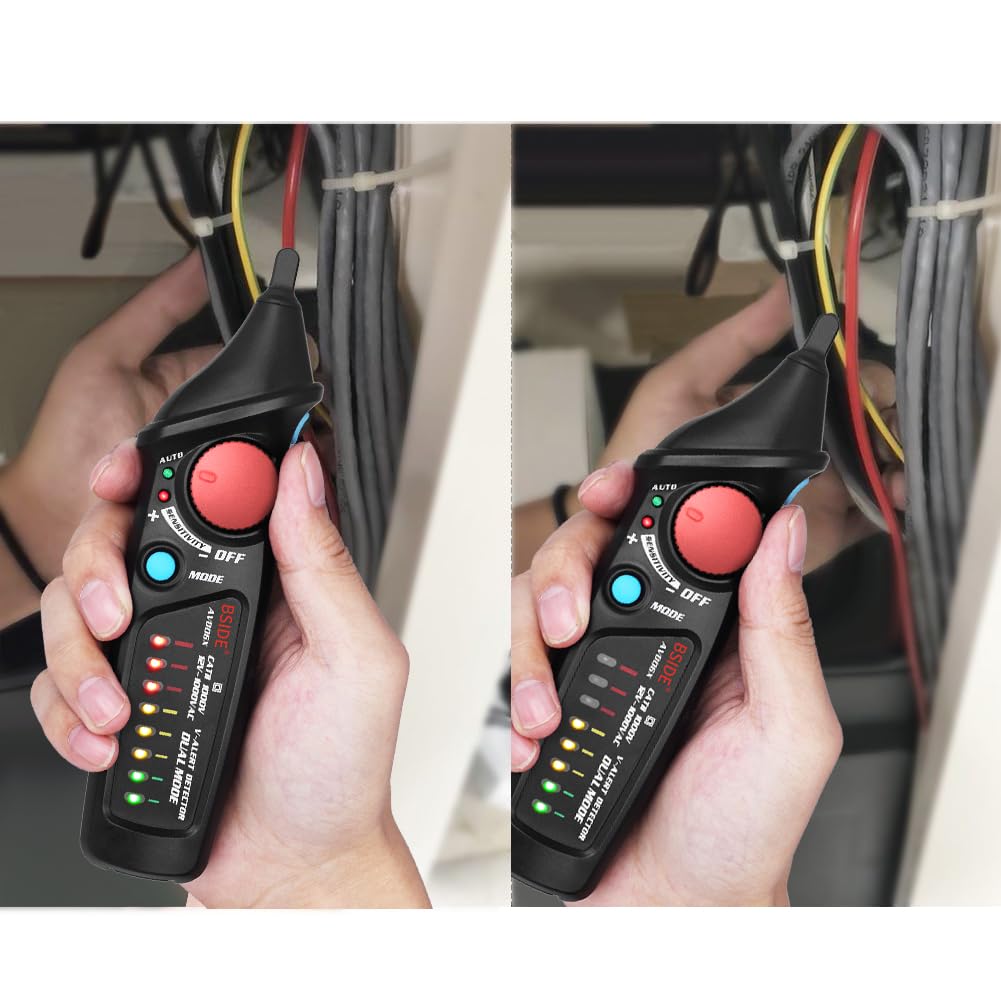 AVD06X Non-Contact Voltage Tester 12V-1000V Dual-Mode AC Detector with LED Alerts Flashlight and Adjustable Sensitivity Auto Power Off AC Voltage Pen Tester