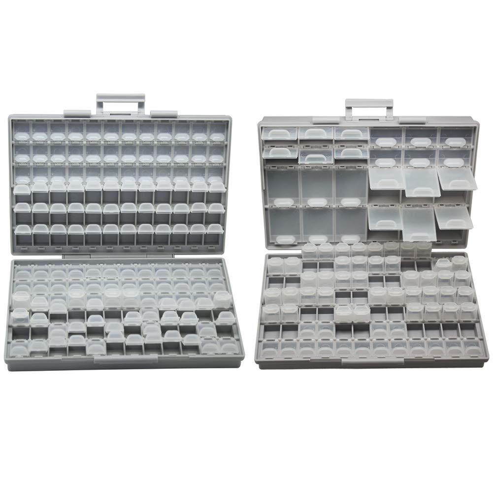 AideTek BOXALL96 and BOXALL144 Compartment SMD Organizer Box SMD SMT Parts Organizer Surface Mount Box