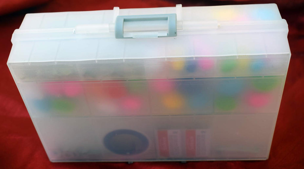 AideTek half transparent BOX-ALL-24 small parts beads stationery jewelry box organizer for sorted parts 3 sizes 24 compartments with lid