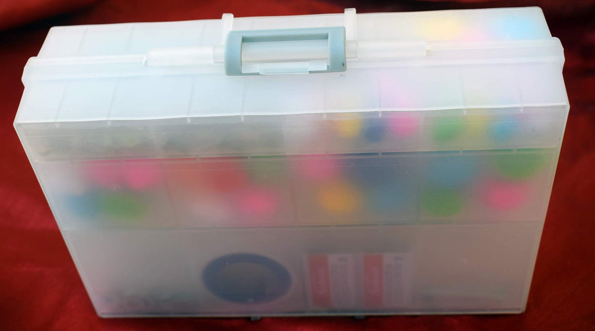 AideTek half transparent BOX-ALL-24 small parts beads stationery jewelry box organizer for sorted parts 3 sizes 24 compartments with lid