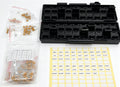 AideTek RC-10-DIY Component Starter Kit – Empty BOX-ALL-40-AS ESD safe 40-Grid Box, Pre-Printed Labels & 25 Values / 250 Pcs Unassembled Dipped Radial Ceramic Capacitors