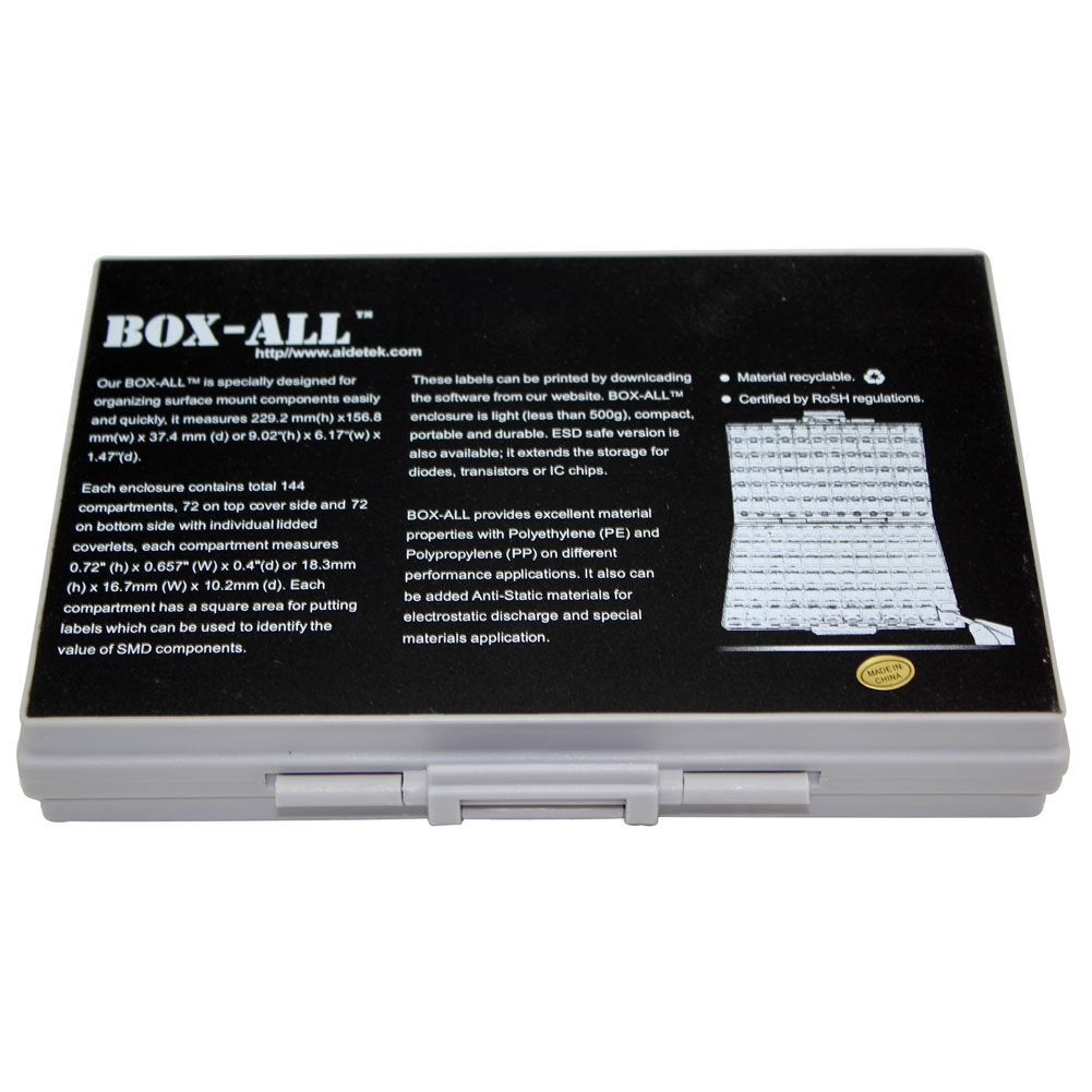 Two AideTek BOXALL72 SMD SMT Resistor Capacitor 1206 0805 0603 Box Organizer Craft Beads Storage 72 Compartments on Each Box