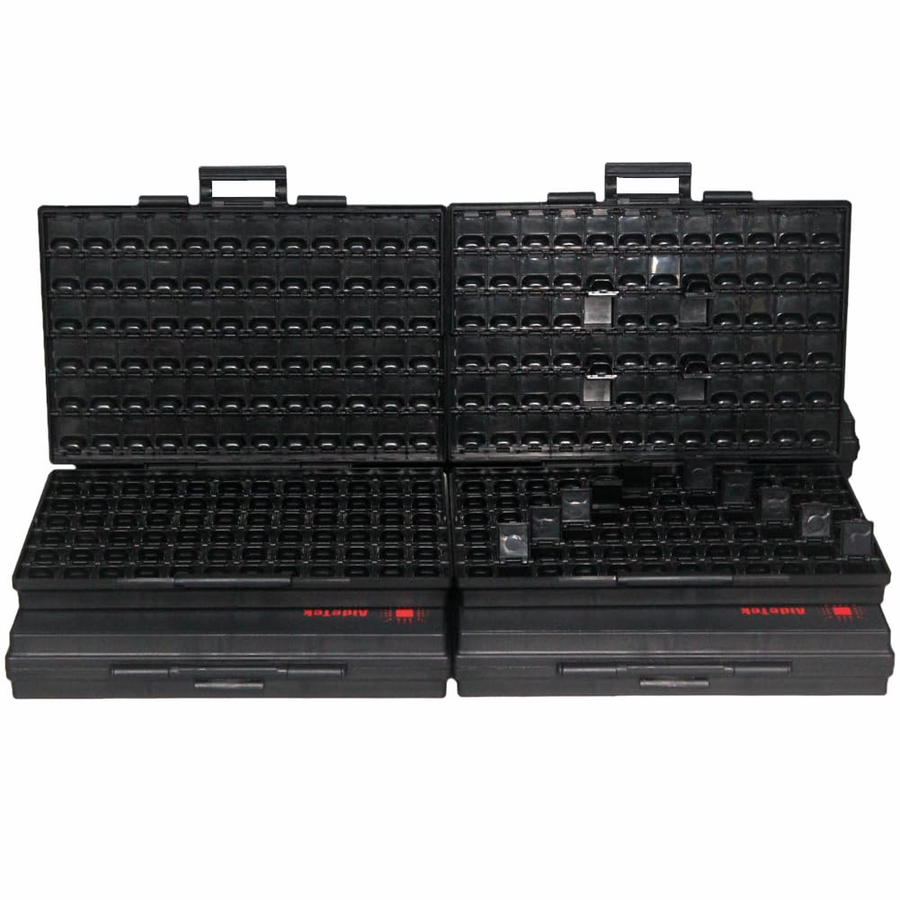 AideTek Anti-static Parts Container Compartment SMD Organizer Box Electrostatic Discharge Box