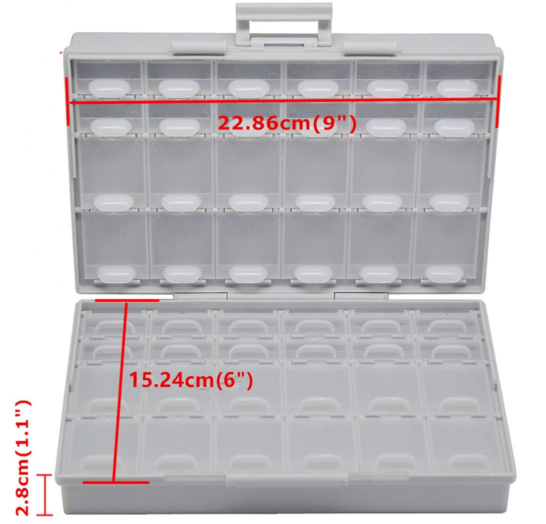 AideTek BOXALL48 lids empty enclosure SMD SMT organizer surface mount Organizer lid 1206 0805 0603 0402