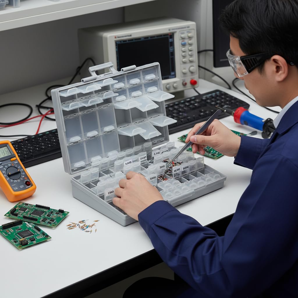 AideTek BOX-ALL Component Organizer for Peak Workbench Efficiency