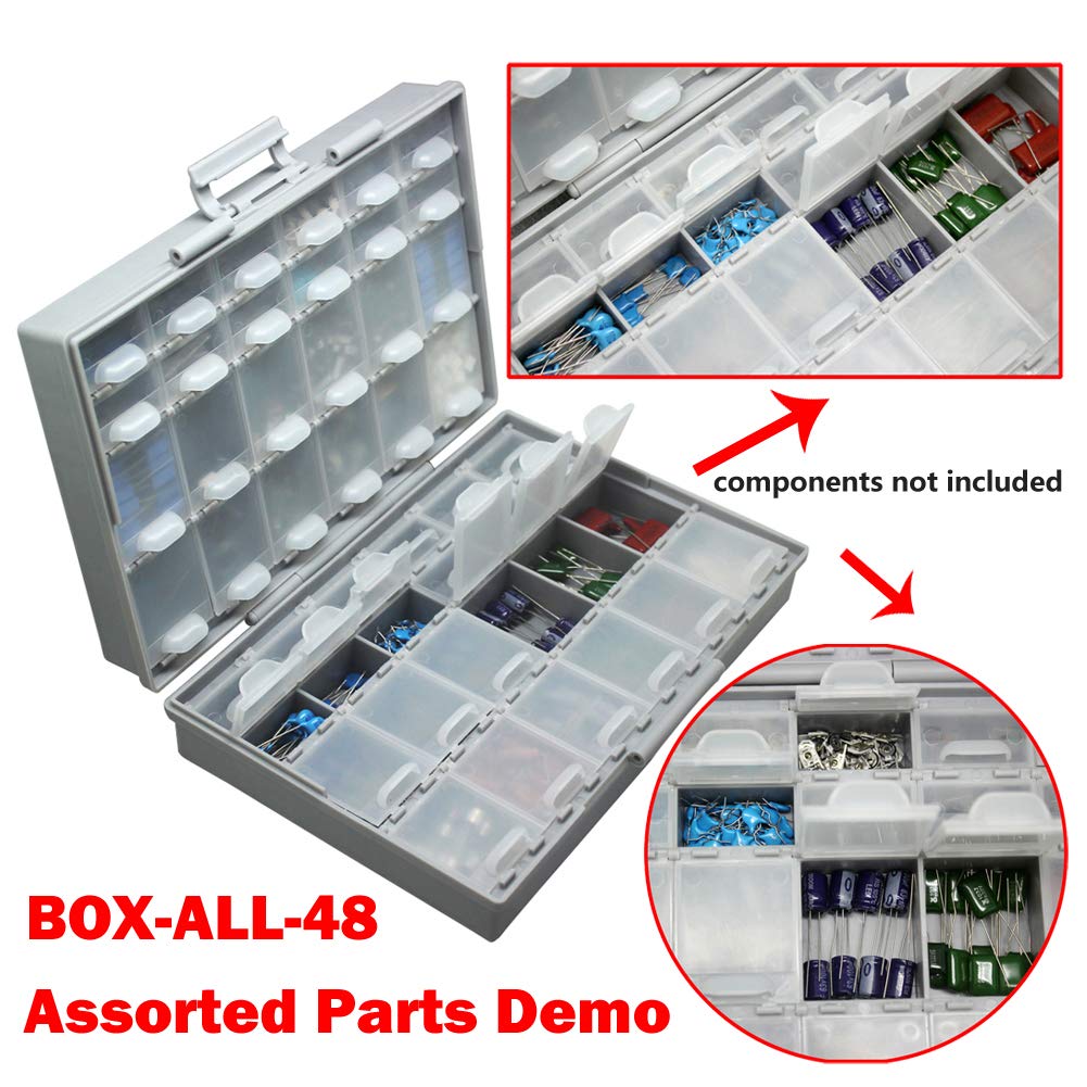 AideTek BOXALL48 lids empty enclosure SMD SMT organizer surface mount Organizer lid 1206 0805 0603 0402