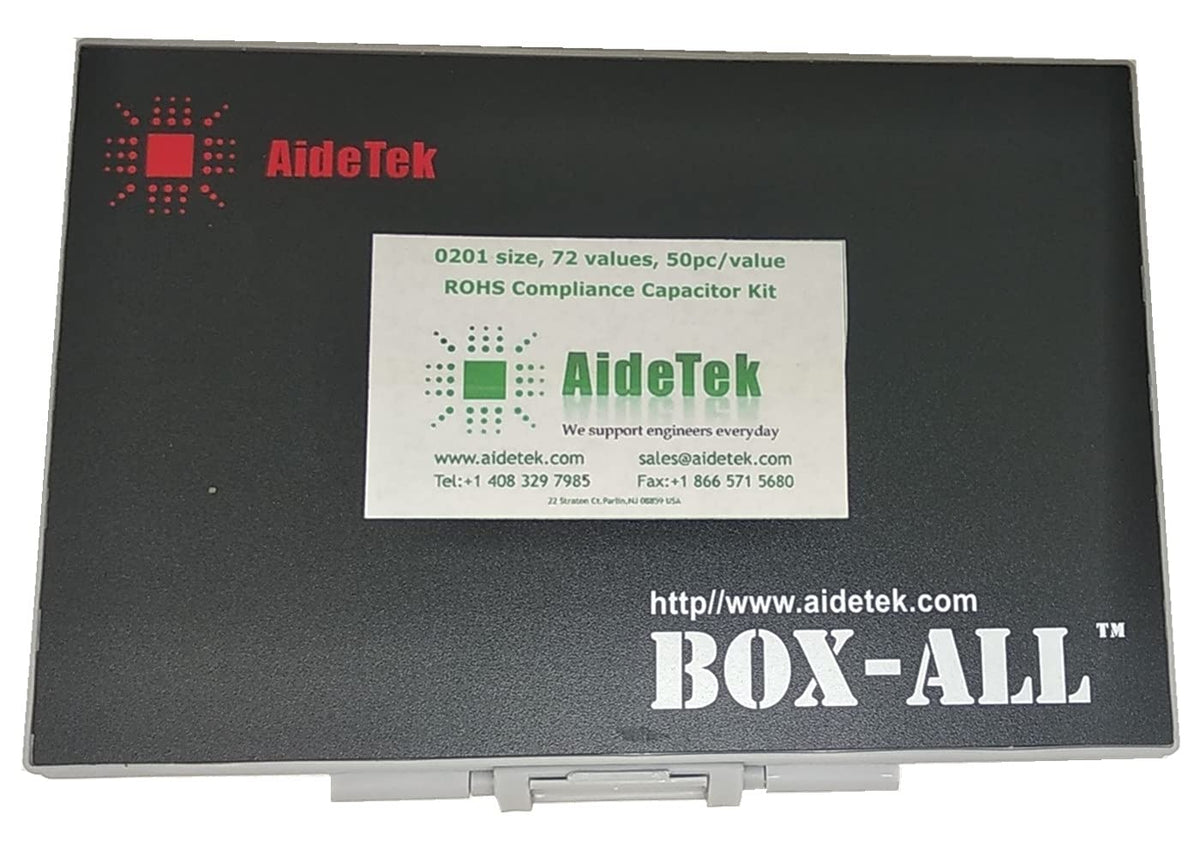 AideTek SMT SMD Sample Chip Assorted Capacitor Kit distributed in Box-All