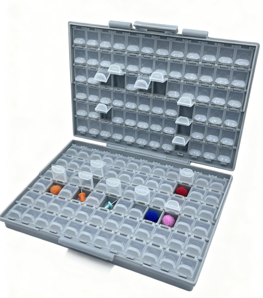 3 units AideTek BOXALL48AS BOXALL144 Compartment SMD Organizer Box SMD SMT Parts Organizer Surface Mount Box