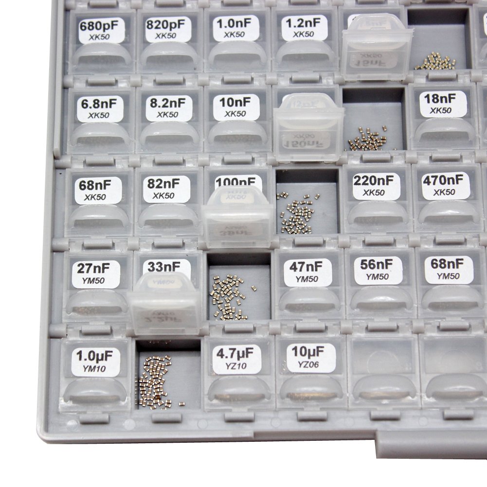 AideTek SMT SMD Sample Chip Assorted Capacitor Kit distributed in Box-All