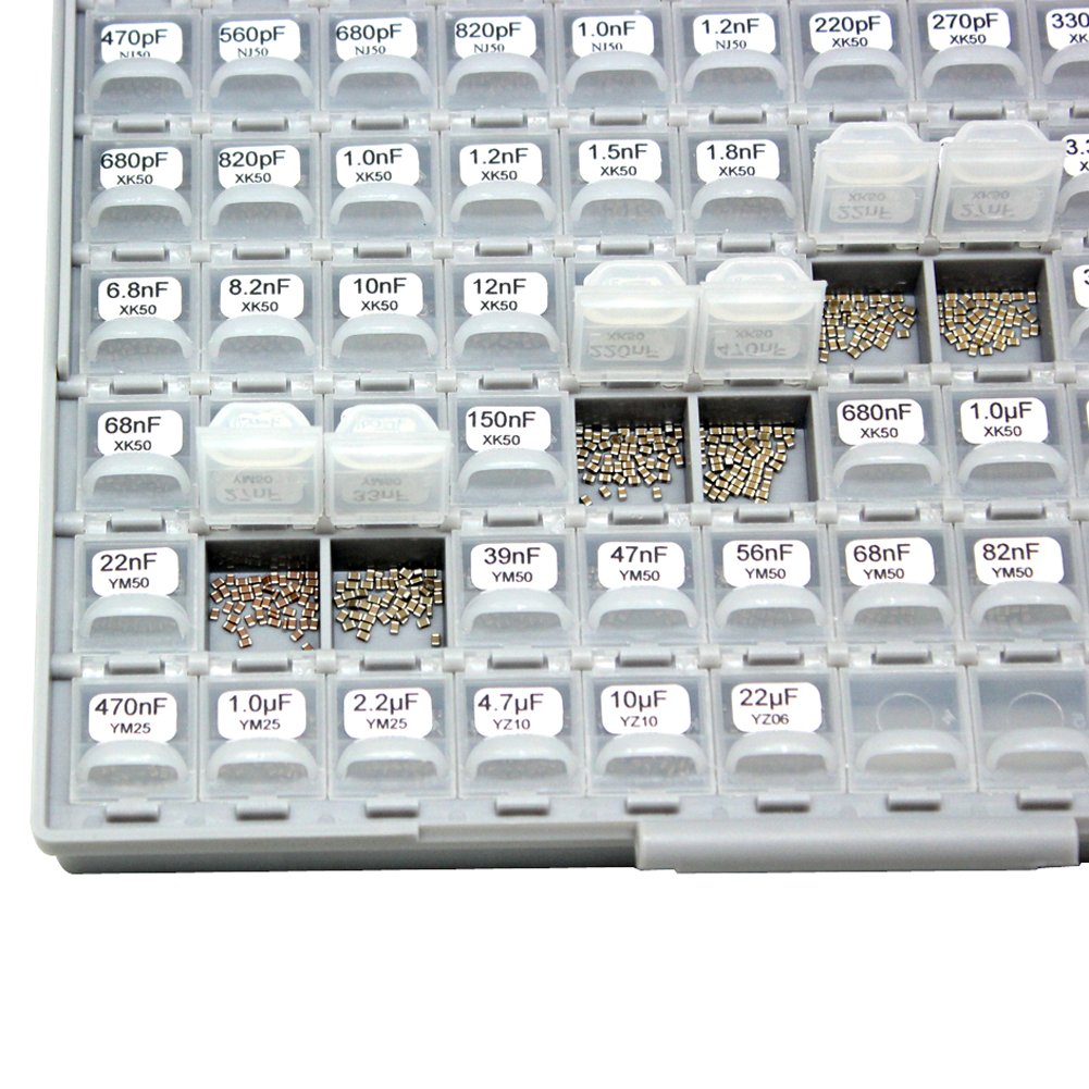 AideTek SMT SMD Sample Chip Assorted Capacitor Kit distributed in Box-All