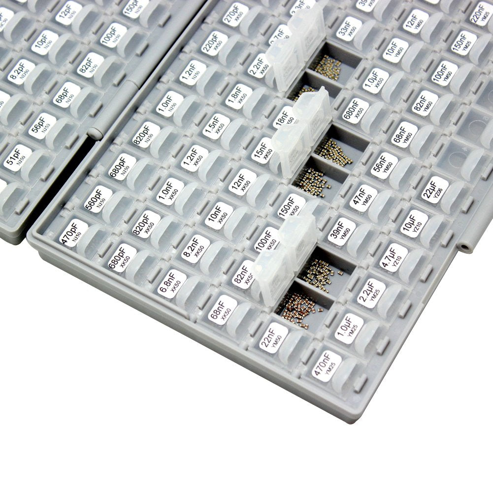 AideTek SMT SMD Sample Chip Assorted Capacitor Kit distributed in Box-All
