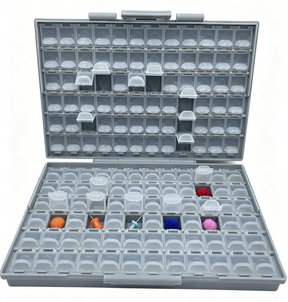 AideTek BOXALL96 and BOXALL144 Compartment SMD Organizer Box SMD SMT Parts Organizer Surface Mount Box