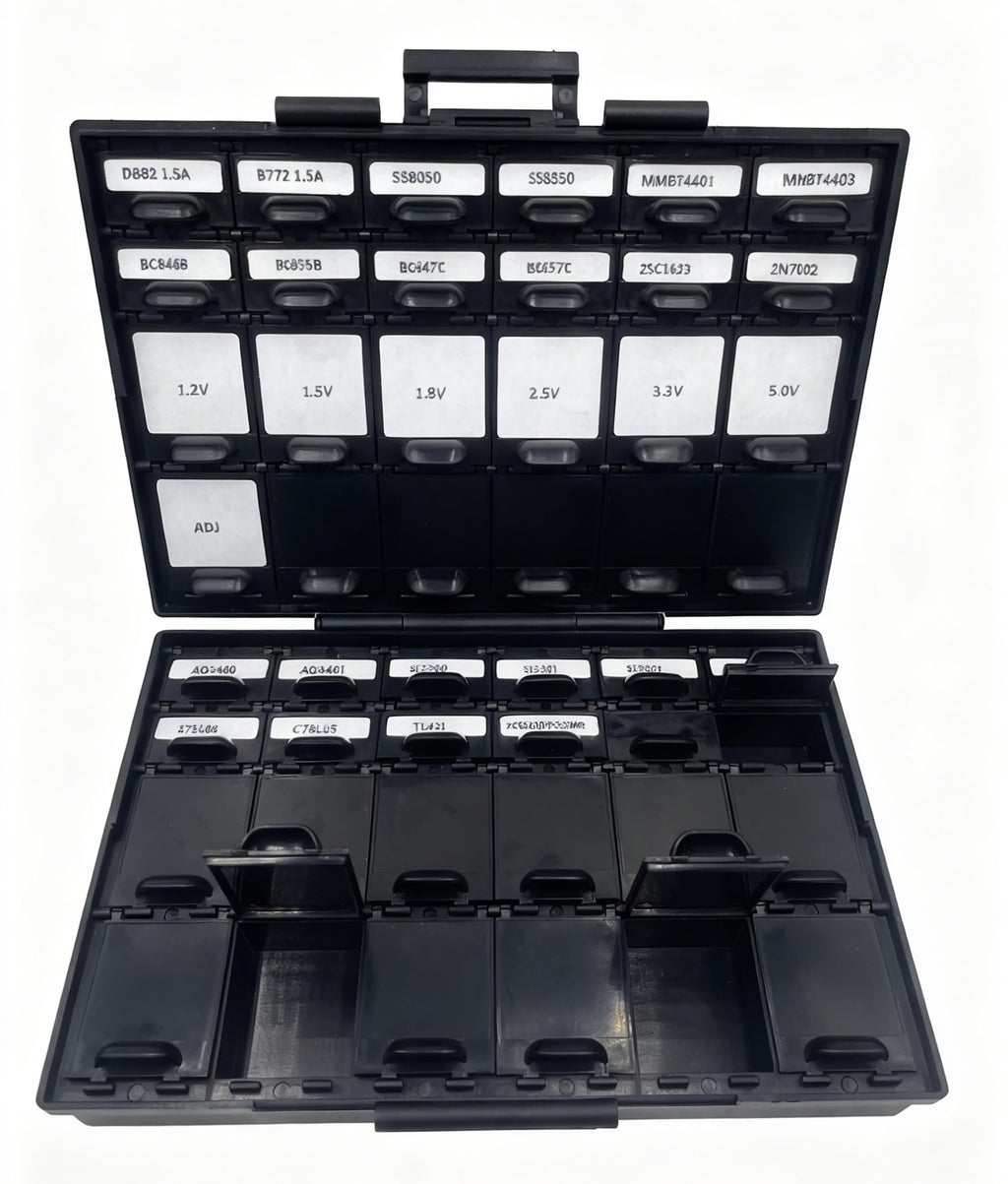 AideTek Bipolar Transistors, MOSFETs, and Voltage Regulators kits total 29 parts, 10pcs per parts TD-10