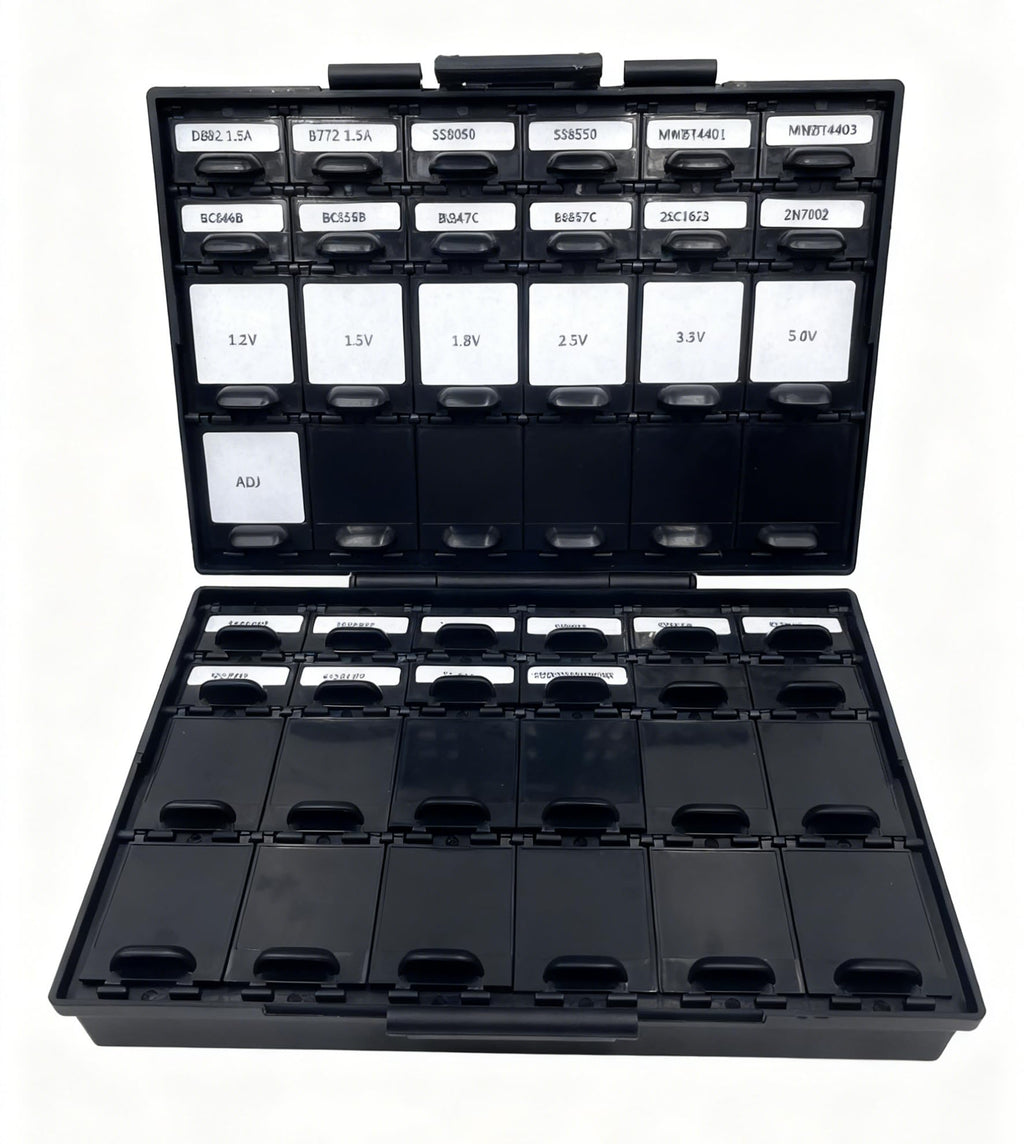 AideTek Bipolar Transistors, MOSFETs, and Voltage Regulators kits total 29 parts, 10pcs per parts TD-10