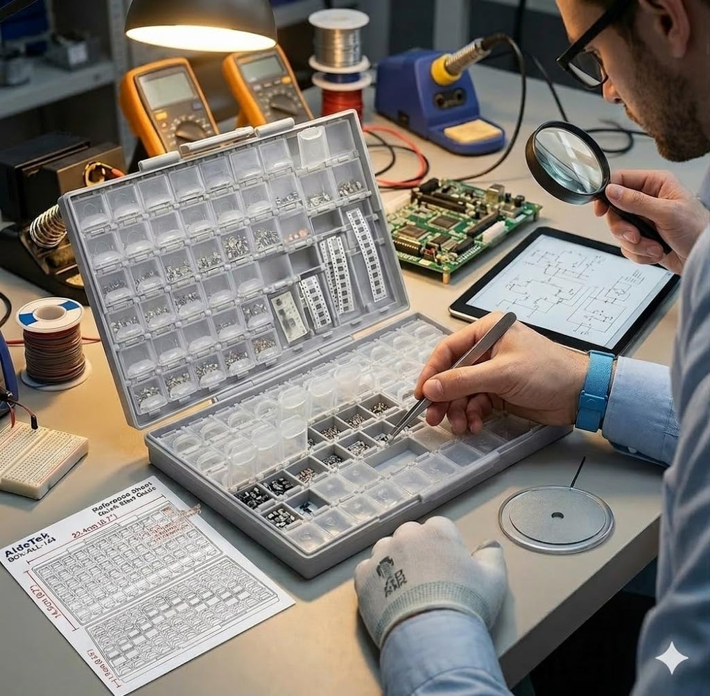 AideTek BOX-ALL Component Organizer for Peak Workbench Efficiency