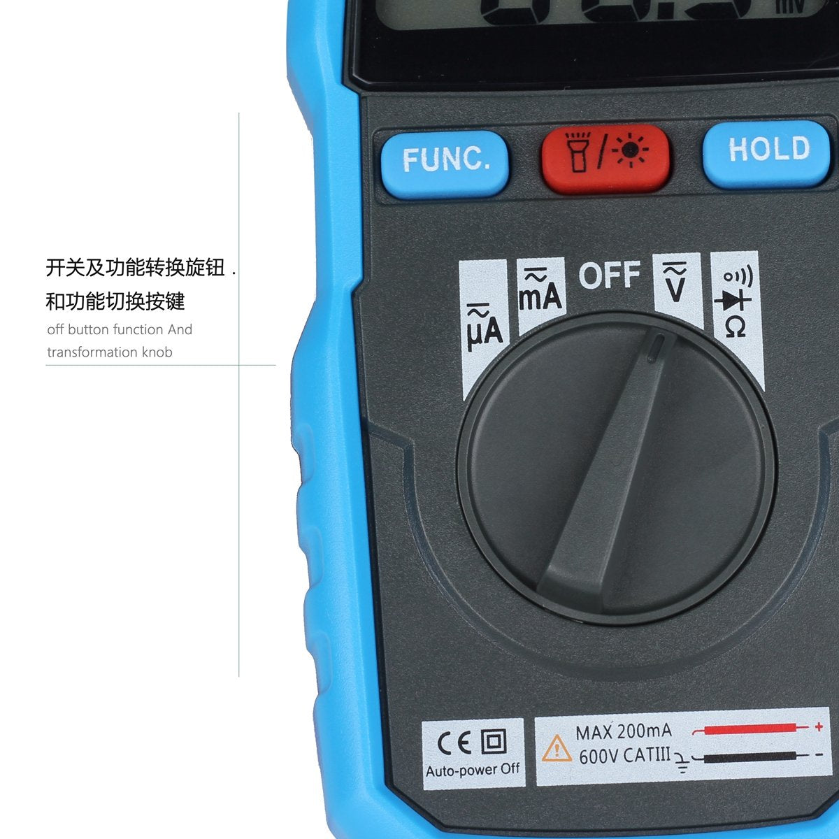 Bside Auto Range Digital Multimeter with Backlight Display and HZ Measurement