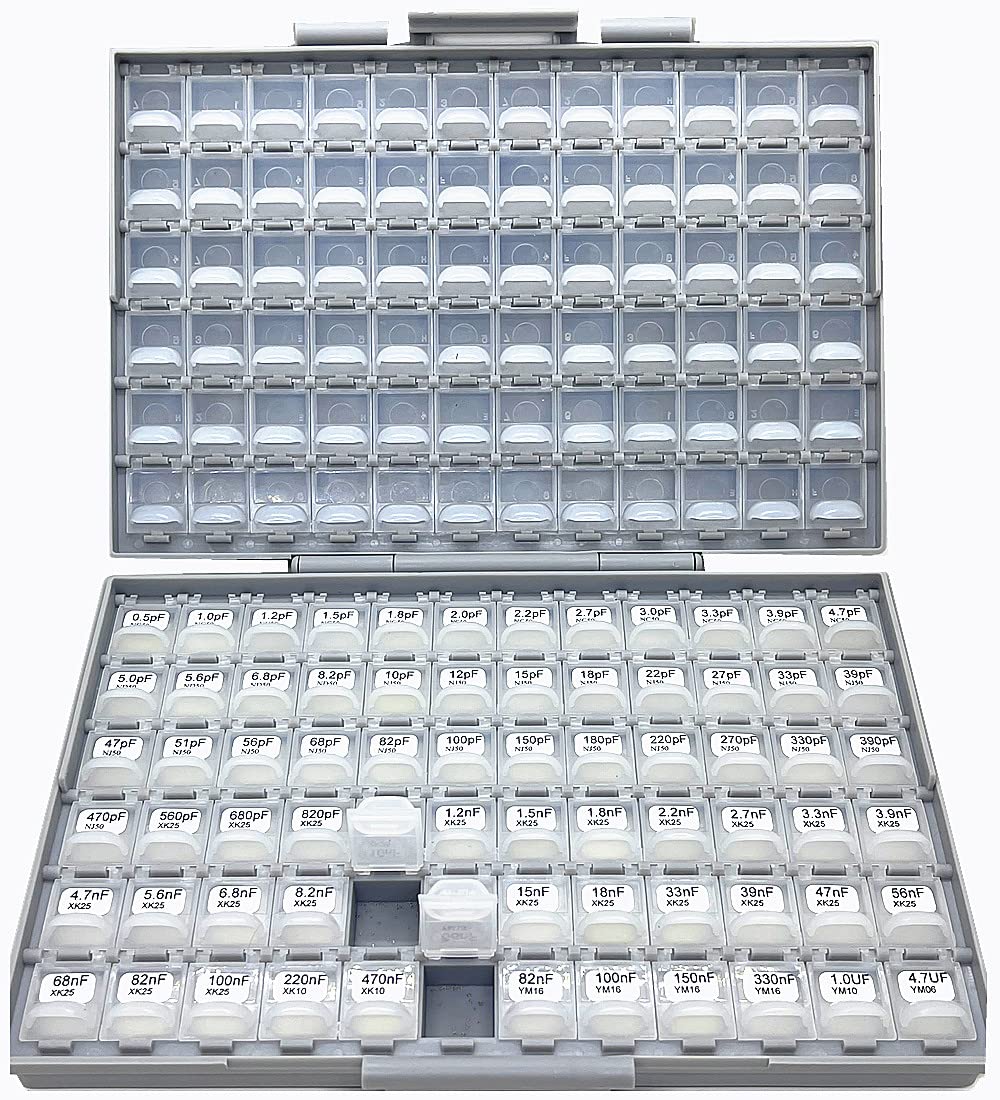 AideTek SMT SMD Sample Chip Assorted Capacitor Kit distributed in Box-All